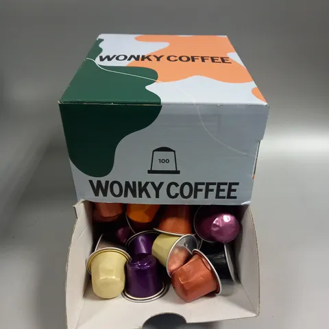 APPROXIMATELY 100 WONKY COFFEE INTENSE DIP COFFEE PODS 