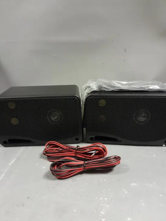 BOXED PYLE PLMR24 3-WAY WEATHER PROOF MINI BOX SPEAKER SYSTEM 