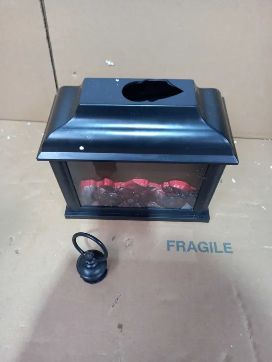 OUTLET FESTIVE PRE-LIT FIREPLACE TECHNOLOGY LANTERN