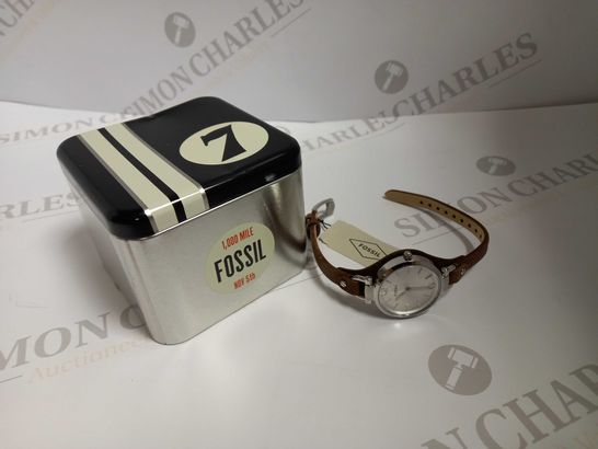 FOSSIL 1000 MILE LEATHER STRAP WATCH