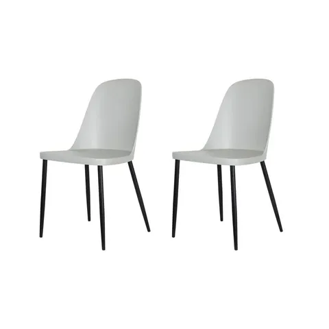 BOXED KALIE PAIR OF DINING CHAIRS GREY (1 BOX)