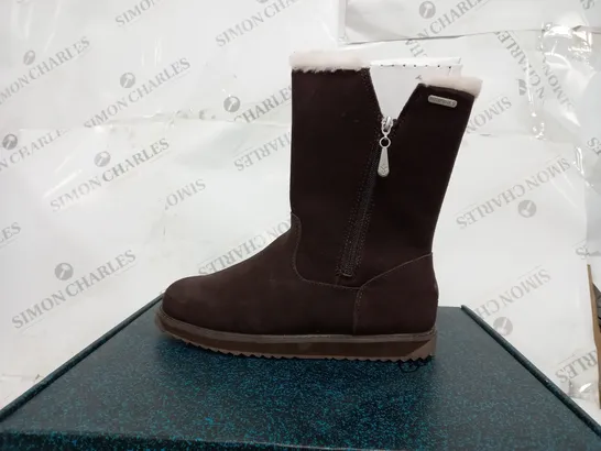 EMU AUSTRAILIA GRAVELLY BOOTS - ESPRESSO - SIZE 6