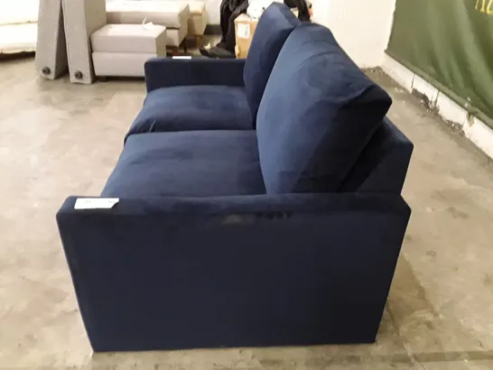 QUALITY DESIGNER FOXHAM 2 SEATER SOFA - SAPPHIRE FABRIC