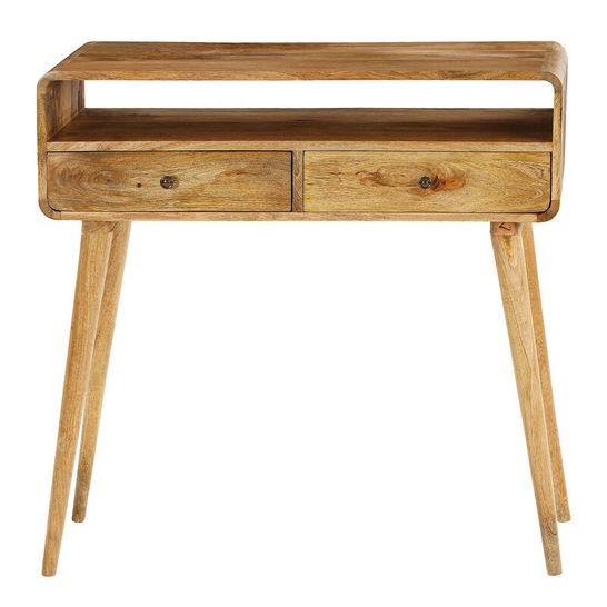 BOXED LOIC SOLID WOOD CONSOLE TABLE