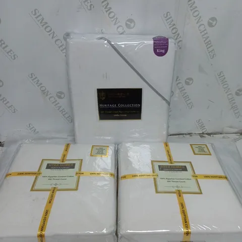 lot of 3 king size white duvet sets