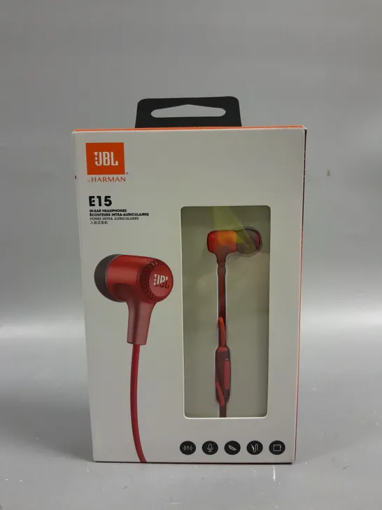 BOXED JBL E15 IN EAR HEADPHONES 