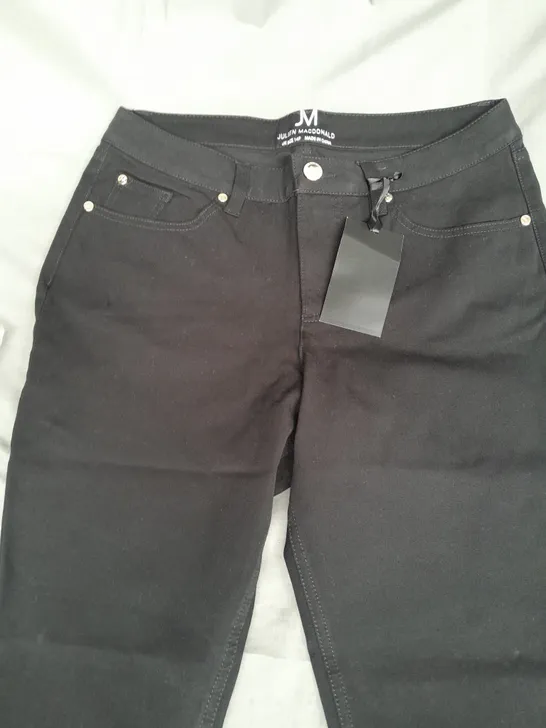 JULIEN MCDONALD LADIES CROPPED JEANS BLACK SIZE 14