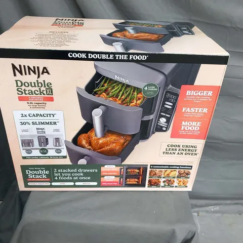 BOXED NINJA DOUBLE STACK XL 2 DRAWER AIR FRYER 9.5L CAPACITY