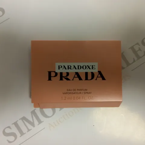 BOX OF APPROX 80 X 1.2ML PRADA PARADOXE EAU DE PARFUM SAMPLES 