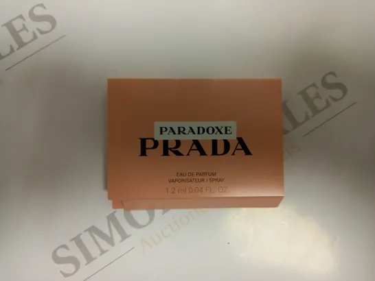 BOX OF APPROX 80 X 1.2ML PRADA PARADOXE EAU DE PARFUM SAMPLES 