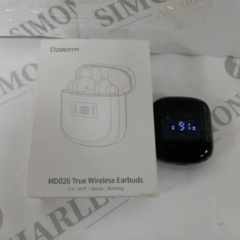 BOXED DZSTORM MD026 TRUE WIRELESS EARBUDS IN BLACK