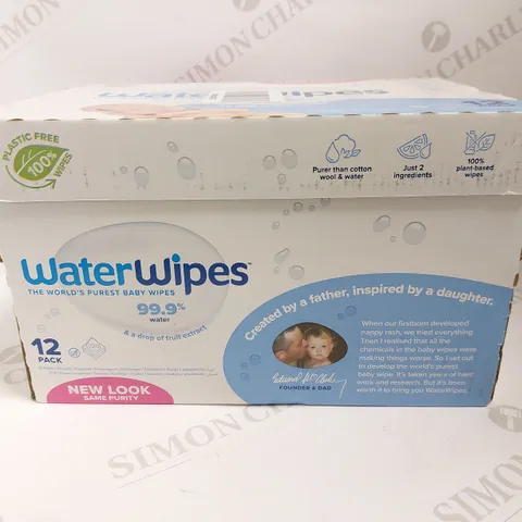 BOX OF 12XWATER WIPES 