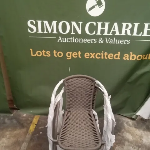 3X GOODHOME GREY RATTAN CHAIRS 