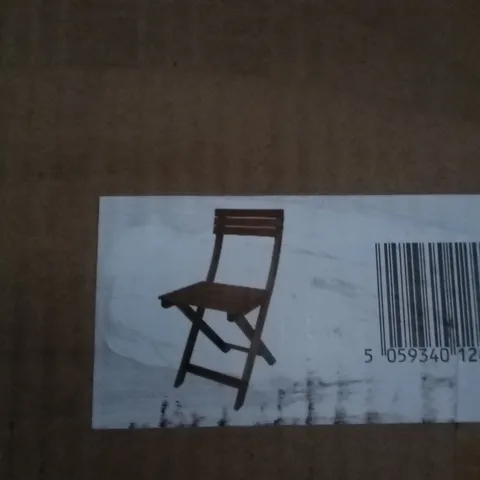 BOXED VIRGINIA FOLDING WOODEN CHAIR 