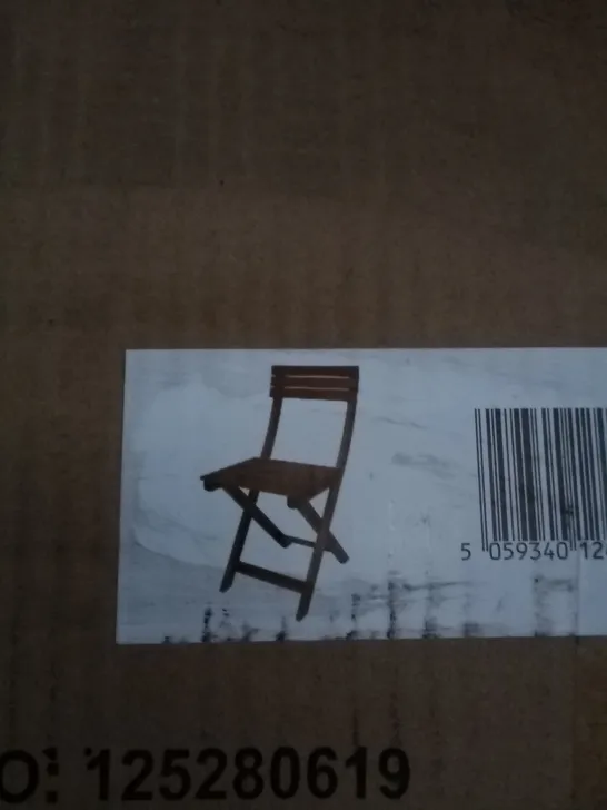 BOXED VIRGINIA FOLDING WOODEN CHAIR 