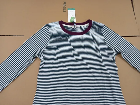 JOULES SELMA LONG SLEEVE TOP CREAM/STRIPE SIZE 14