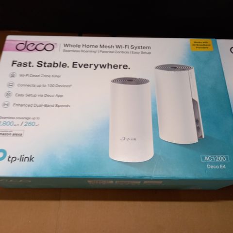 BOXED TP-LINK DECO E4 WHOLE HOME MESH WI-FI SYSTEM