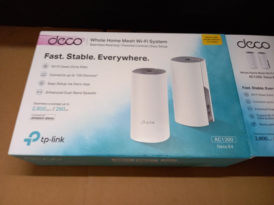 BOXED TP-LINK DECO E4 WHOLE HOME MESH WI-FI SYSTEM