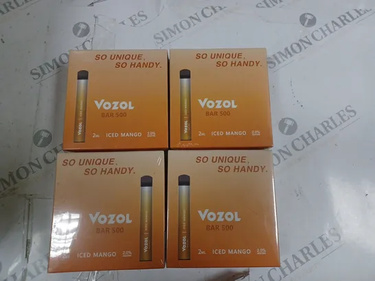 BOX OF 40 VOZOL BAR 500 2% ICED MANGO E-CIGARETTES