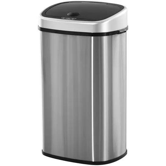 BOXED STAINLESS STEEL 58 LITRE MOTION SENSOR RUBBISH BIN (1 BOX)