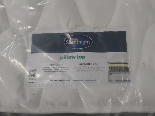 QUALITY BAGGED SILENTNIGHT 120CM SMALL DOUBLE PILLOWTOP MIRACOIL MATTRESS 