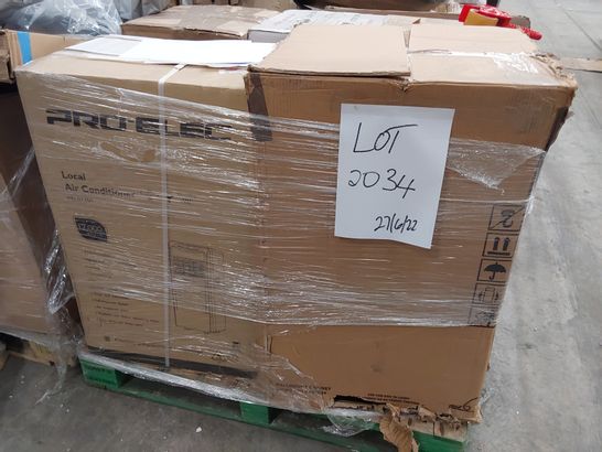 PALLET OF APPROXIMATELY 5 ASSORTED AIR CONDITIONING UNITS & PEDESTAL TV STAND UPTO 55"