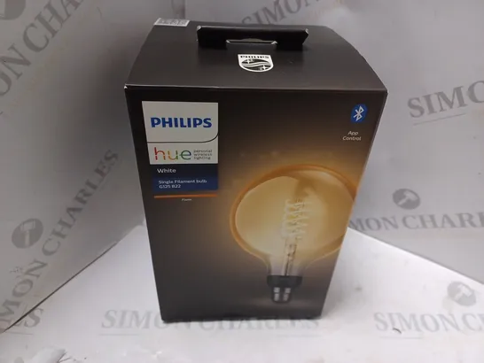 BOXED PHILIPS HUE WHITE SINGLE FILAMENT BULB G125 B22