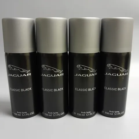 LOT OF APPROXIMATELY 24 JAGUAR CLASSIC BLACK 150ML BODY SPRAYS / COLLECTION ONLY
