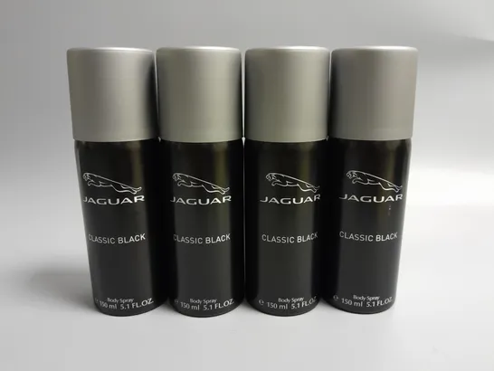 LOT OF APPROXIMATELY 24 JAGUAR CLASSIC BLACK 150ML BODY SPRAYS / COLLECTION ONLY