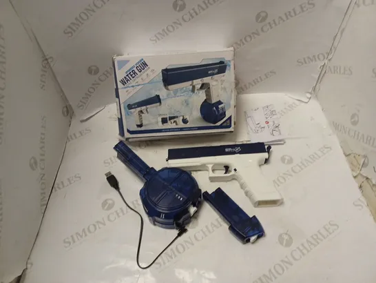 BOXED ELECTRIC WATER GUN WITH ACCESSORIES, USB CABLE AND INSTRUCTIONS