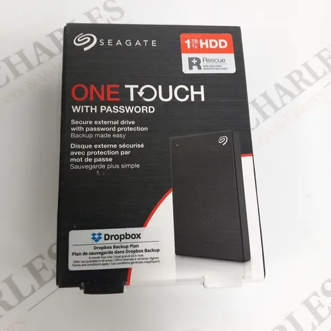 BOXED SEAGATE ONE TOUCH 1TB TO HDD EXTERNAL DRIVE