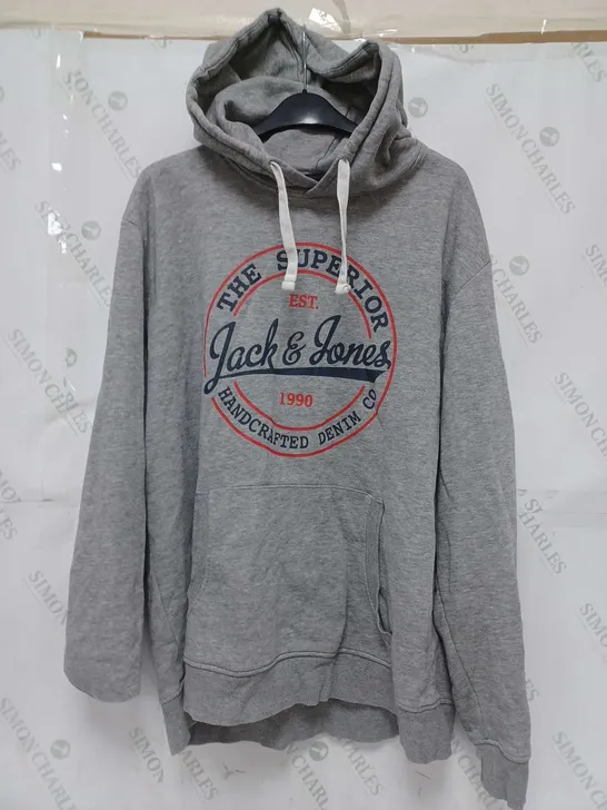 JACK & JONES HOODIE IN GREY - XXL