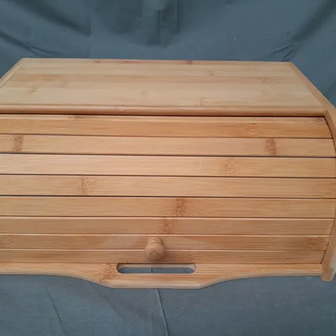 BOXED WOODLUV BAMBOO BREAD BOX WITH HANDLE