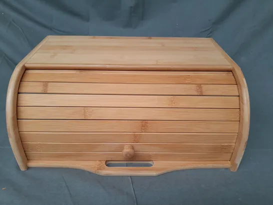 BOXED WOODLUV BAMBOO BREAD BOX WITH HANDLE