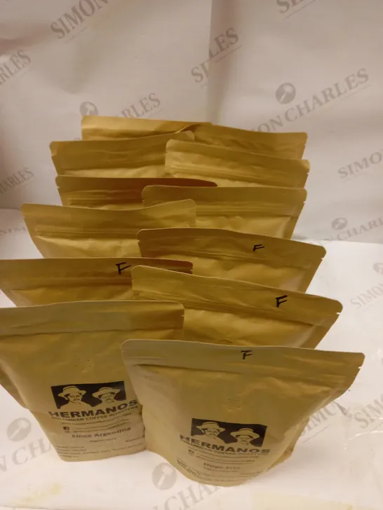 HERMANOS COLUMBIAN COFFEE ROASTERS MEDIUM ROAST BEANS x 12 BAGS