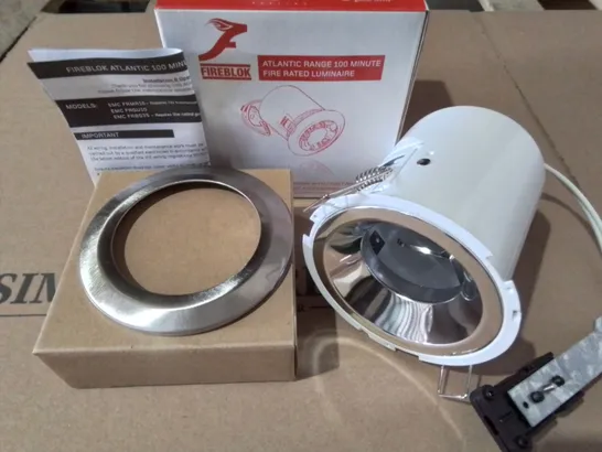 LOT OF APPROXIMATELY 48 BOXED AS NEW FIREBLOK ATLANTIC RANGE 100 MINUTE FIRE RATED DOWNLIGHTS