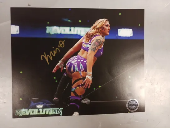 SET OF 4 SIGNED WRESTLING PHOTOGRAPHIC/ART PRINTS