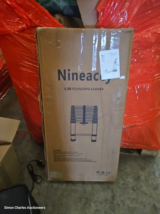 PALLET OF ASSORTED ITEMS, INCLUDING, AIR FRYER 4 IN 1 TELESCOPIC LADDER, ROLLER WINDIW BLIND, LED STRIP LIGHT BULBS.