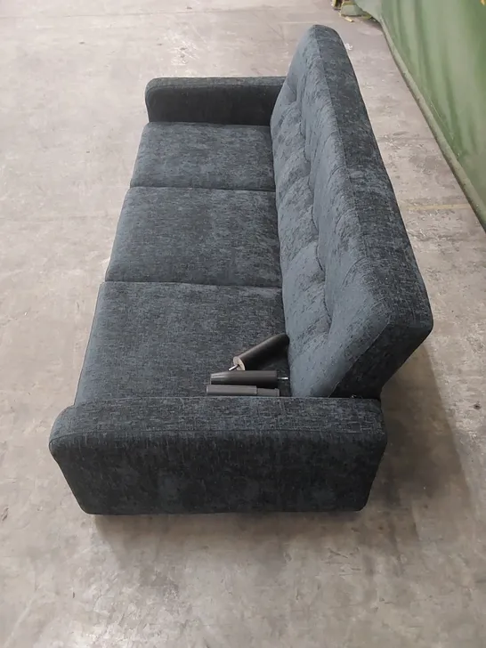 OSLO 3 SEATER FABRIC UPHOLSTERED SOFA - SLATE