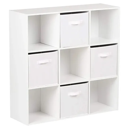 BOXED SEIDEL 91CM H X 91CM W CUBE BOOKCASE IN WHITE (1 BOX)