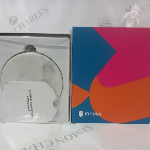 BOXED EINOVA QI COMPATIBLE FAST CHARGING WIRELESS MARBLE STATION