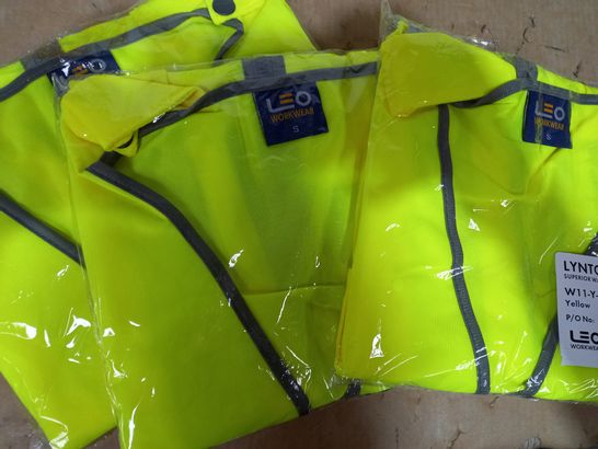 LOT OF APPROXIMATELY 5 BRAND NEW LYNTON REFLECTIVE WAISTCOAT IN YELLOW SIZE S
