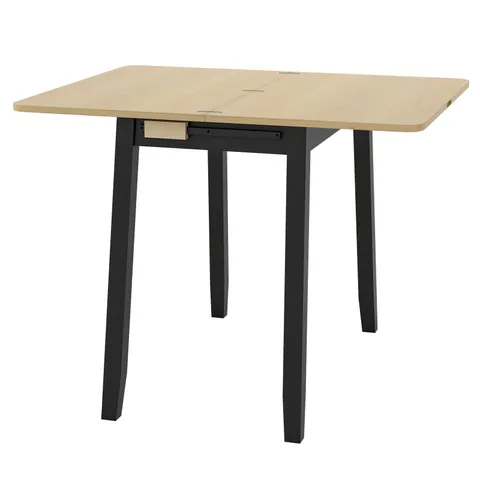 BOXED COSTWAY FOLDABLE DINING TABLE FOR 4 EXTENDABLE KITCHEN TABLE SPACE-SAVING DESK W/ STORAGE