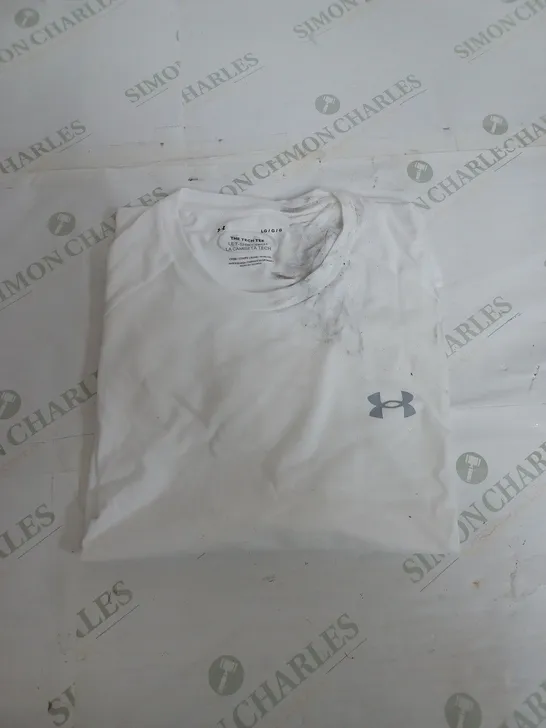 UNDER ARMOUR THE TECH TEE IN WHITE - LARGE