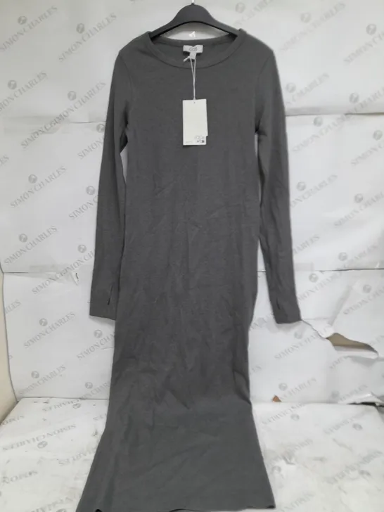 COS EUR S ORGANIC COTTON CHARCOAL DRESS