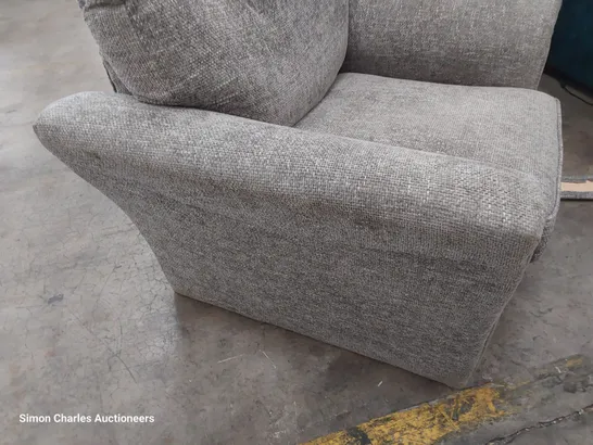 DESIGNER DURY EASY CHAIR GREY CHUNKY FABRIC 