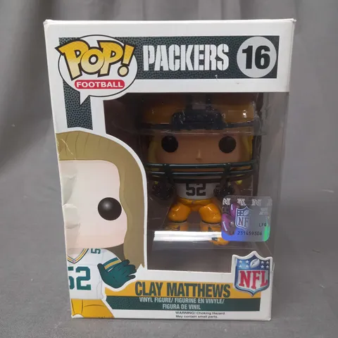 POP! FOOTBALL PACKERS - CLAY MATTHEWS VINYL FIGURE - 16