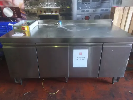 PREP TABLE WITH UNDERCOUNTER FRIDGES 