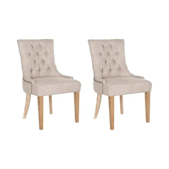 BOXED SET OF 2 BAUMGARTEN TUFTED UPHOLSTERED PARSONS CHAIRS (1 BOX)