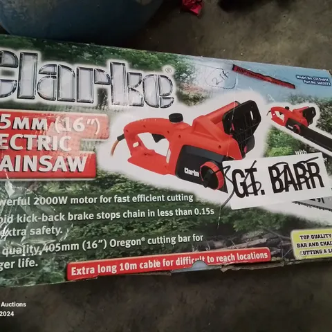 BOXED CLARKE 405MM (16") ELECTRIC CHAINSAW